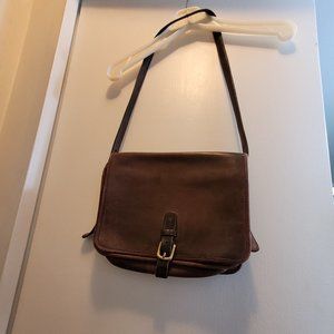 Vintage Coach Chocolate Brown Saddle Bag